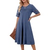 image:imageLYANER Womens Hollow Out Casual DressDark Blue