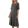 image:imageLYANER Womens Hollow Out Casual DressDark Gray