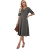 image:imageLYANER Womens Hollow Out Casual DressDark Gray