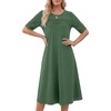 image:imageLYANER Womens Hollow Out Casual DressDark Green
