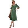image:imageLYANER Womens Hollow Out Casual DressDark Green