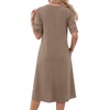 image:imageLYANER Womens Hollow Out Casual DressDark Khaki