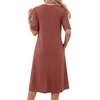 image:imageLYANER Womens Hollow Out Casual DressWine Red