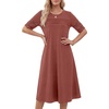 image:imageLYANER Womens Hollow Out Casual DressWine Red