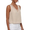 image:imageLYANER Womens Lace Trim V Neck Tank TopsBeige