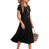 image:imageLYANER Womens Pleated Flowy Midi DressBlack