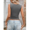 image:imageLYANER Womens Ribbed Knit Sexy Tank TopsDeep Gray