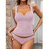 image:imageLYANER Womens Ribbed Knit Sexy Tank TopsDusty Pink