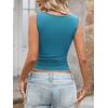 image:imageLYANER Womens Ribbed Knit Sexy Tank TopsTeal Blue