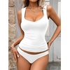 image:imageLYANER Womens Ribbed Knit Sexy Tank TopsWhite