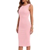 image:imageLYANER Womens Ribbed Knit Work Office Midi DressLight Pink
