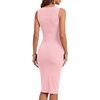 image:imageLYANER Womens Ribbed Knit Work Office Midi DressLight Pink