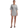 image:imageLYANER Womens Round Neck Half Sleeve Cute Mini DressGray