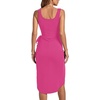 image:imageLYANER Womens Ruched Wrap Slit Tie Waist Scoop Neck Sleeveless Bodycon Midi Tank DressRose