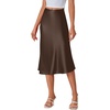 image:imageLYANER Womens Satin Silky Midi SkirtTan