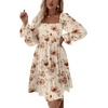 image:imageLYANER Womens Shirred Party Mini DressApricot Caramel