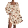 image:imageLYANER Womens Shirred Party Mini DressApricot Caramel