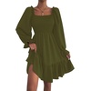 image:imageLYANER Womens Shirred Party Mini DressArmy Green