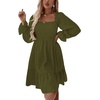 image:imageLYANER Womens Shirred Party Mini DressArmy Green