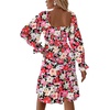 image:imageLYANER Womens Shirred Party Mini DressBlack Red