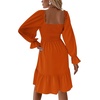 image:imageLYANER Womens Shirred Party Mini DressCaramel