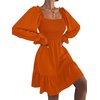 image:imageLYANER Womens Shirred Party Mini DressCaramel