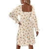 image:imageLYANER Womens Shirred Party Mini DressChampagne Floral Print
