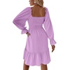 image:imageLYANER Womens Shirred Party Mini DressLight Purple