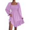 image:imageLYANER Womens Shirred Party Mini DressLight Purple