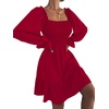 image:imageLYANER Womens Shirred Party Mini DressRed
