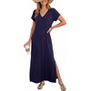 image:imageLYANER Womens Side Split Beach Vacation Long DressNavy Blue