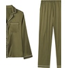 image:imageLYANER Womens Silky Satin Pajamas SetArmy Green