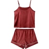 image:imageLYANER Womens Silky Satin Pajamas SetBurgundy