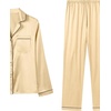 image:imageLYANER Womens Silky Satin Pajamas SetChampagne Yellow