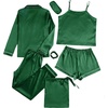 image:imageLYANER Womens Silky Satin Pajamas SetDark Green