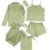 image:imageLYANER Womens Silky Satin Pajamas SetLight Green