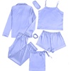 image:imageLYANER Womens Silky Satin Pajamas SetLight Violet