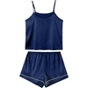 image:imageLYANER Womens Silky Satin Pajamas SetNavy Blue