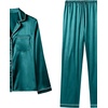 image:imageLYANER Womens Silky Satin Pajamas SetTeal