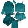 image:imageLYANER Womens Silky Satin Pajamas SetTeal