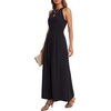 image:imageLYANER Womens Smocked Keyhole Back Casual Long DressBlack