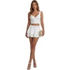 image:imageLYANER Womens Smocked Layered Boho Mini SkirtsWhite