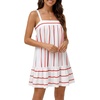 image:imageLYANER Womens Striped Casual Mini DressRed