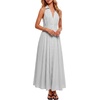 image:imageLYANER Womens Striped Pleated Casual Long DressGray