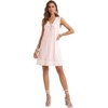 image:imageLYANER Womens Striped Tie Front Casual Mini DressPink
