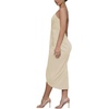 image:imageLYANER Womens Summer V Neck Ruched Wrap Slit Spaghetti Strap Midi Cocktail Wedding Guest DressBeige