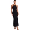 image:imageLYANER Womens Tie Backless Tiered Halter DressBlack