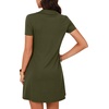 image:imageLYANER Womens Zipper Front Casual Mini DressArmy Green