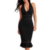 image:imageLYANER Womens Halter Neck Mermaid Sexy DressBlack