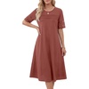 image:imageLYANER Womens Hollow Out Casual DressWine Red